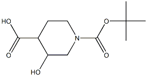 3-Hydroxy-piperidine-1,4-dicarboxylic acid 1-tert-butyl ester Struktur