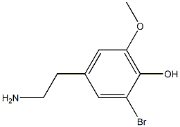 4-(2-aminoethyl)-2-bromo-6-methoxyphenol Struktur