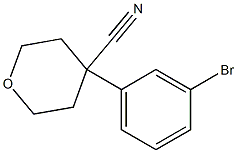 4-(3-bromophenyl)-tetrahydro-2H-pyran-4-carbonitrile Struktur