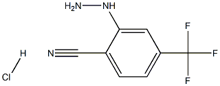 4-(trifluoromethyl)-2-hydrazinylbenzonitrile hydrochloride Struktur