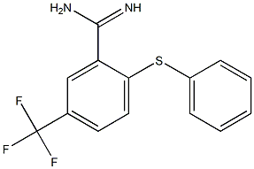 5-(trifluoromethyl)-2-(phenylthio)benzamidine Struktur