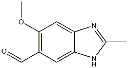 6-methoxy-2-methyl-3H-benzo[d]imidazole-5-carbaldehyde Struktur