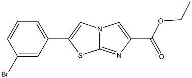 ethyl 2-(3-bromophenyl)imidazo[2,1-b]thiazole-6-carboxylate Struktur