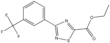 ethyl 3-(3-(trifluoromethyl)phenyl)-1,2,4-thiadiazole-5-carboxylate Struktur