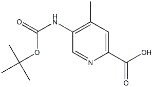 tert-butyl (6-carboxy-4-methylpyridin)3-ylcarbamate Struktur