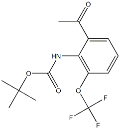 tert-butyl 2-acetyl-6-(trifluoromethoxy)phenylcarbamate Struktur