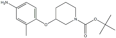 tert-butyl 3-(4-amino-2-methylphenoxy)piperidine-1-carboxylate Struktur