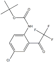 tert-butyl 4-chloro-2-(2,2,2-trifluoroacetyl)phenylcarbamate Struktur