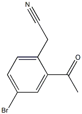 2-Acetyl-4-bromophenylacetonitrile Struktur