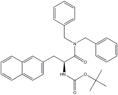 BOC-3-(2-Naphthyl)-L-alanine dibenzylamide Struktur