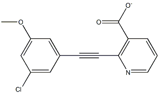 2-(2-(3-chloro-5-methoxyphenyl)ethynyl)nicotinate Struktur