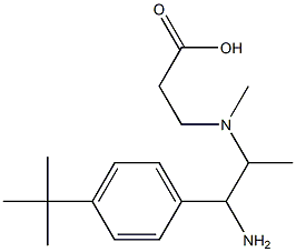 3-((1-amino-1-(4-tert-butylphenyl)propan-2-yl)(methyl)amino)propanoic acid Struktur