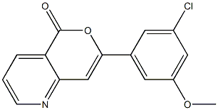 7-(3-chloro-5-methoxyphenyl)-5H-pyrano[4,3-b]pyridin-5-one Struktur