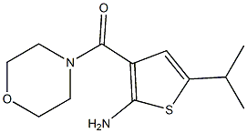 (2-Amino-5-isopropylthiophen-3-yl)(morpholino)-methanone Struktur