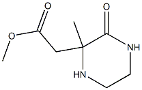 Methyl 2-(2-methyl-3-oxo-2-piperazinyl)acetate Struktur