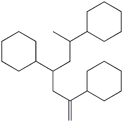 2,4,6-tricyclohexylhept-1-ene Struktur