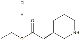 (S)-Ethyl 2-(piperidin-3-yl)acetic acid hydrochloride Struktur