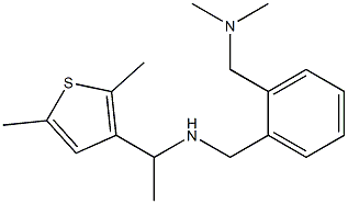 ({2-[(dimethylamino)methyl]phenyl}methyl)[1-(2,5-dimethylthiophen-3-yl)ethyl]amine Struktur