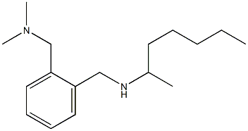 ({2-[(heptan-2-ylamino)methyl]phenyl}methyl)dimethylamine Struktur