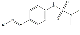 ({4-[1-(hydroxyimino)ethyl]phenyl}sulfamoyl)dimethylamine Struktur