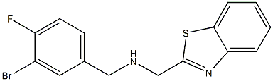 (1,3-benzothiazol-2-ylmethyl)[(3-bromo-4-fluorophenyl)methyl]amine Struktur