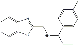 (1,3-benzothiazol-2-ylmethyl)[1-(4-methylphenyl)propyl]amine Struktur