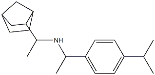 (1-{bicyclo[2.2.1]heptan-2-yl}ethyl)({1-[4-(propan-2-yl)phenyl]ethyl})amine Struktur