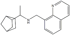 (1-{bicyclo[2.2.1]heptan-2-yl}ethyl)(quinolin-8-ylmethyl)amine Struktur