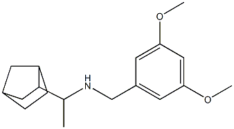 (1-{bicyclo[2.2.1]heptan-2-yl}ethyl)[(3,5-dimethoxyphenyl)methyl]amine Struktur