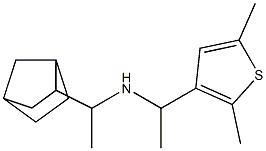 (1-{bicyclo[2.2.1]heptan-2-yl}ethyl)[1-(2,5-dimethylthiophen-3-yl)ethyl]amine Struktur