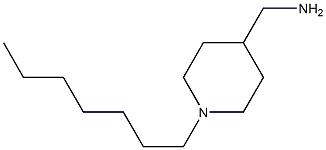 (1-heptylpiperidin-4-yl)methanamine Struktur