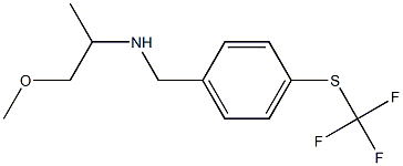 (1-methoxypropan-2-yl)({4-[(trifluoromethyl)sulfanyl]phenyl}methyl)amine Struktur