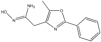 (1Z)-N'-hydroxy-2-(5-methyl-2-phenyl-1,3-oxazol-4-yl)ethanimidamide Struktur