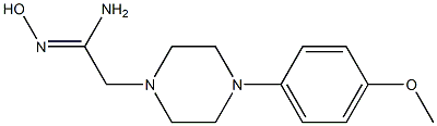 (1Z)-N'-hydroxy-2-[4-(4-methoxyphenyl)piperazin-1-yl]ethanimidamide Struktur