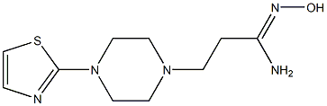 (1Z)-N'-hydroxy-3-[4-(1,3-thiazol-2-yl)piperazin-1-yl]propanimidamide Struktur