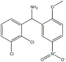 (2,3-dichlorophenyl)(2-methoxy-5-nitrophenyl)methanamine Struktur