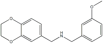 (2,3-dihydro-1,4-benzodioxin-6-ylmethyl)[(3-methoxyphenyl)methyl]amine Struktur