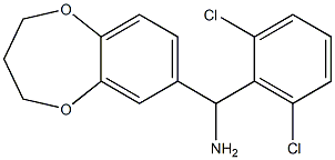 (2,6-dichlorophenyl)(3,4-dihydro-2H-1,5-benzodioxepin-7-yl)methanamine Struktur