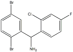 (2-chloro-4-fluorophenyl)(2,5-dibromophenyl)methanamine Struktur