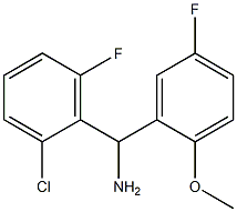 (2-chloro-6-fluorophenyl)(5-fluoro-2-methoxyphenyl)methanamine Struktur