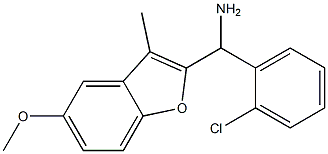 (2-chlorophenyl)(5-methoxy-3-methyl-1-benzofuran-2-yl)methanamine Struktur