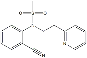 (2-cyanophenyl)-N-[2-(pyridin-2-yl)ethyl]methanesulfonamide Struktur