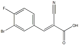 (2E)-3-(3-bromo-4-fluorophenyl)-2-cyanoacrylic acid Struktur