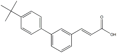 (2E)-3-(4'-tert-butyl-1,1'-biphenyl-3-yl)acrylic acid Struktur