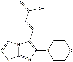 (2E)-3-(6-morpholin-4-ylimidazo[2,1-b][1,3]thiazol-5-yl)acrylic acid Struktur