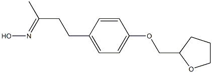 (2E)-4-[4-(tetrahydrofuran-2-ylmethoxy)phenyl]butan-2-one oxime Struktur