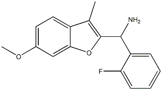 (2-fluorophenyl)(6-methoxy-3-methyl-1-benzofuran-2-yl)methanamine Struktur