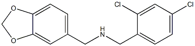 (2H-1,3-benzodioxol-5-ylmethyl)[(2,4-dichlorophenyl)methyl]amine Struktur