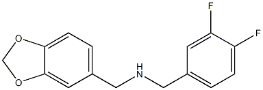 (2H-1,3-benzodioxol-5-ylmethyl)[(3,4-difluorophenyl)methyl]amine Struktur