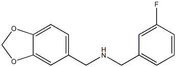 (2H-1,3-benzodioxol-5-ylmethyl)[(3-fluorophenyl)methyl]amine Struktur